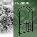 Metalen rozenboog 225 x 115 x 37 cm - zwart