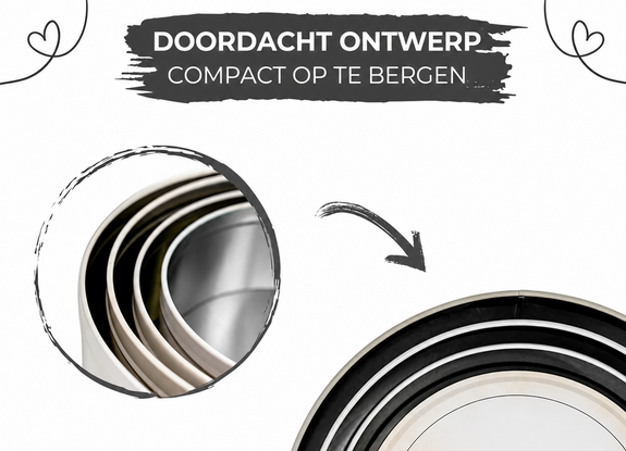 Koektrommelset 4-Delig – Wit met opdruk - Afbeelding 6