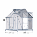 Tuinkas / Kweekkas / Kas - Aluminium - 190x190x195cm - Incl. Fundering