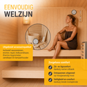 Cube buitensauna Fjora M voor 3 personen - 3,6 kW