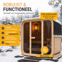 Cube buitensauna Fjora M voor 3 personen - 3,6 kW