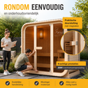 Cube buitensauna Fjora M voor 3 personen - 3,6 kW