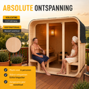 Cube buitensauna Fjora XL voor 6 personen - 9 kW