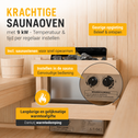 Cube buitensauna Fjora XL voor 6 personen - 9 kW