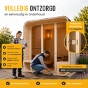 Cube buitensauna Fjora XL voor 6 personen - 9 kW