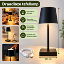 LED Tafellamp / Sfeerlamp - Draadloos - Incl. Accu - Oplaadbaar
