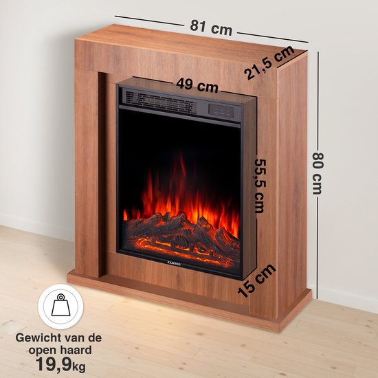 Matti Modern 32 Elektrische Haard – Eiken - Afbeelding 6