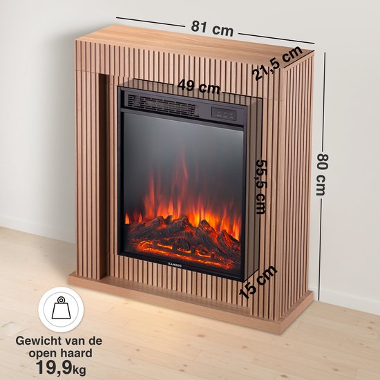 Matti Modern 32 Elektrische Haard – Paneel / Lamellen-look - Afbeelding 6