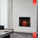 Elektrische haard LUCA - Elektrische inbouwhaard met verwarming, 3D-vlameffect, 12 vlamkleuren, afstandsbediening - 30 inch