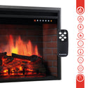 Elektrische haard LUCA - Elektrische inbouwhaard met verwarming, 3D-vlameffect, 12 vlamkleuren, afstandsbediening - 30 inch