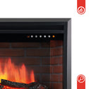 Elektrische haard LUCA - Elektrische inbouwhaard met verwarming, 3D-vlameffect, 12 vlamkleuren, afstandsbediening - 30 inch