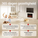 Marlon Pro 24 Elektrische Haard Zwart – 1800W 3-in-1