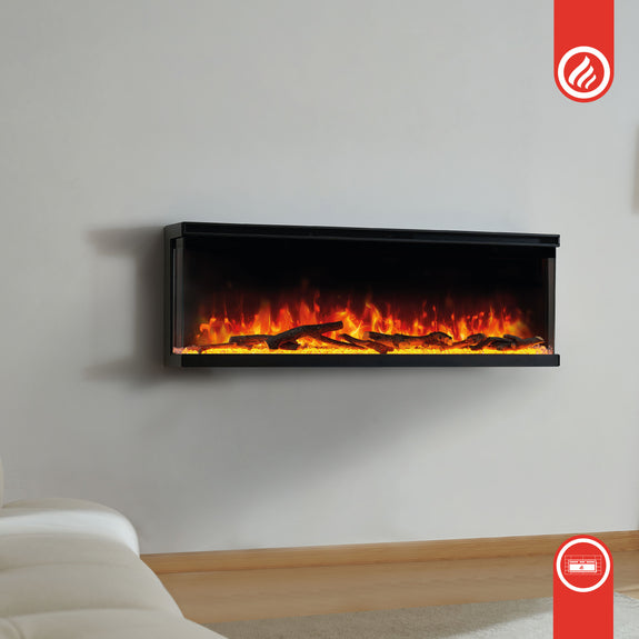 Elektrische haard LEA - Elektrische 3-in-1 haard met panoramaweergave, verwarming, 3D-vlameffect, 12 vlamkleuren, afstandsbediening - 36 inch - Afbeelding 8