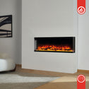 KAMINIO Elektrische haard LEA - Elektrische 3-in-1 haard met panoramaweergave, verwarming, 3D-vlameffect, 12 vlamkleuren, afstandsbediening - 60 inch