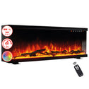KAMINIO Elektrische haard LEA - Elektrische 3-in-1 haard met panoramaweergave, verwarming, 3D-vlameffect, 12 vlamkleuren, afstandsbediening - 60 inch
