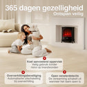 Leni Vrijstaande Elektrische Haard Zwart – 1800W
