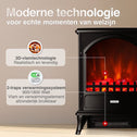 Leni Vrijstaande Elektrische Haard Zwart – 1800W