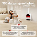 Leni Vrijstaande Elektrische Haard Wit – 1800W met Sierpijp