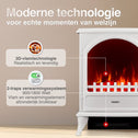 Leni Vrijstaande Elektrische Haard Wit – 1800W
