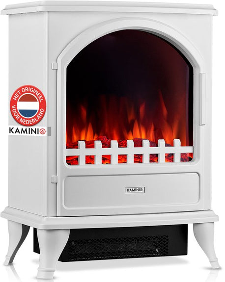 Leni Vrijstaande Elektrische Haard Wit – 1800W - Afbeelding 1