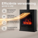 Kalle Vrijstaande Elektrische Haard Zwart – 1800W met Sierpijp