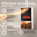 Hugo Vrijstaande Elektrische Haard Wit – 1800W met Sierpijp & Houtopslag