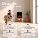 Hugo Vrijstaande Elektrische Haard Wit – 1800W met Houtopslag