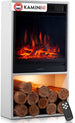 Hugo Vrijstaande Elektrische Haard Wit – 1800W met Houtopslag