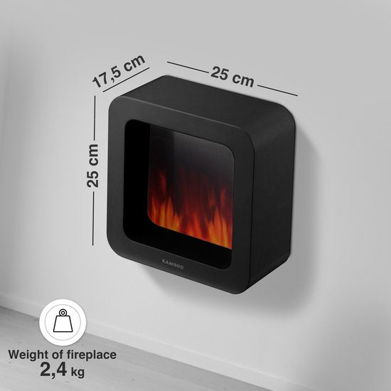 Mia L Elektrische Sfeerhaard Zwart – Compact 3D-Vlameffect - Afbeelding 5