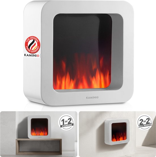 Mia XL Elektrische Haard Wit – 1800W Vrijstaand & Wandmodel - Afbeelding 1