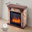 Juan Vrijstaande Elektrische Haard Beige – Steenlook 1800W