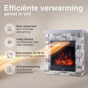 Juan Vrijstaande Elektrische Haard Grijs – Steenlook 1800W