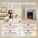 Juan Vrijstaande Elektrische Haard Grijs – Steenlook 1800W