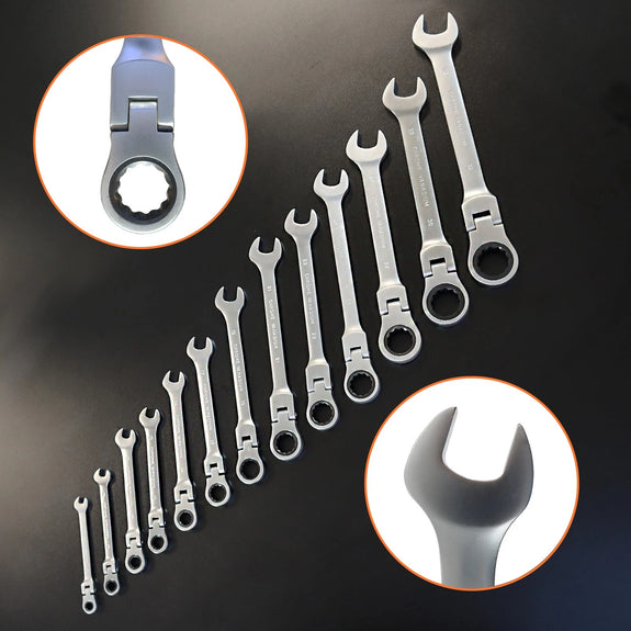 Flexibele ratelringsleutelset 13-delig – 8 tot 32 mm - Afbeelding 4