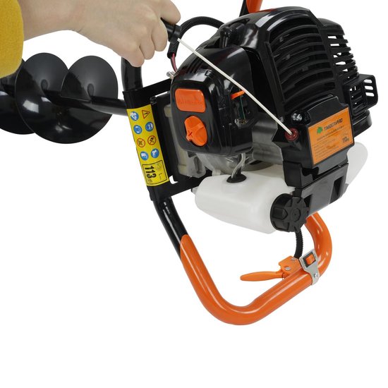 Grondboor - Benzine - 52cc - 3 boren 100/150/200 mm - verlengstuk 30cm - Afbeelding 7