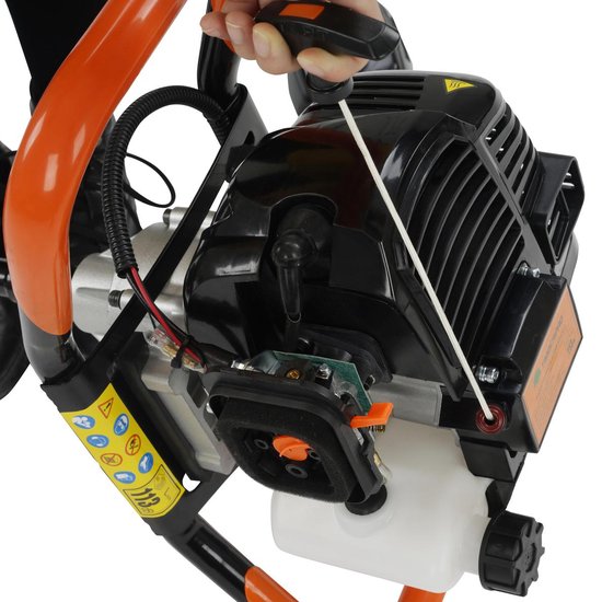 Grondboor - Benzine - 52cc - 3 boren 100/150/200 mm - verlengstuk 30cm - Afbeelding 6