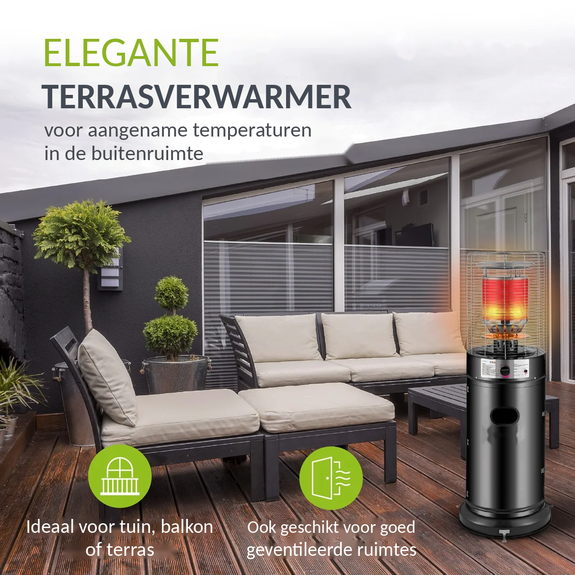 Gaskachel / Terrasverwarmer / Loungeheater Cuna - Verstelbaar - 11 kW - incl. Afdekhoes - Afbeelding 5
