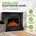 Elektrische kachel - sfeerhaard - Rechthoekig - 2000 Watt - Zwart - Vuureffect