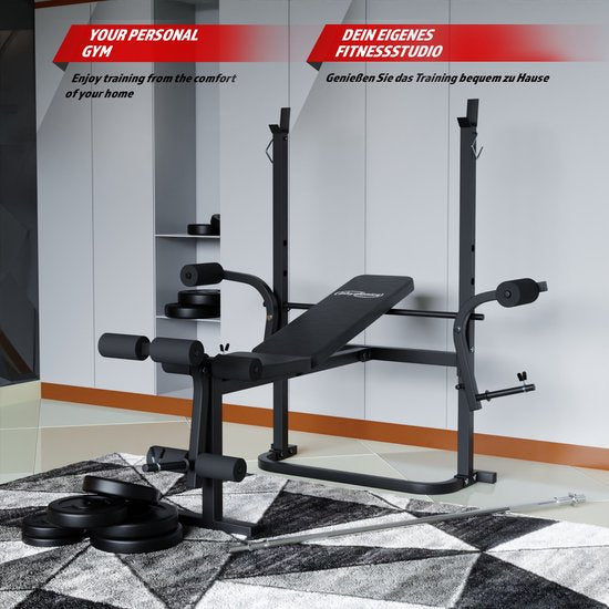 Multifunctionele Halterbank - Draagvermogen 255kg - Zwart - Afbeelding 4