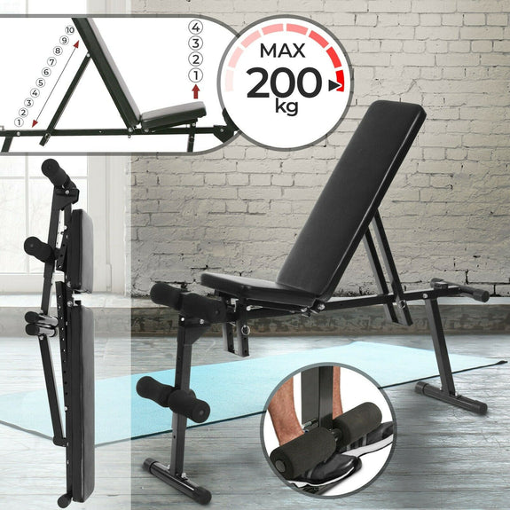 Verstelbare Halterbank - Fitnessbank - Rugleuning en Zitleuning Apart Verstelbaar - Afbeelding 2