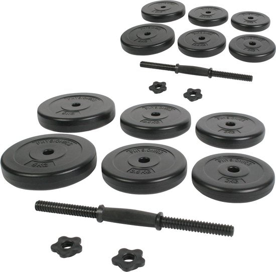 Dumbbell Set 40KG - Korte Halterstangen - Stersluitingen
