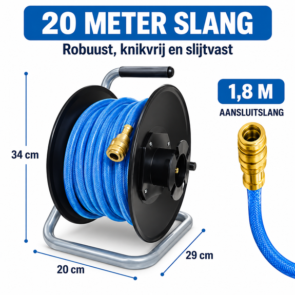 Handmatige persluchthaspel 20 meter - Afbeelding 2