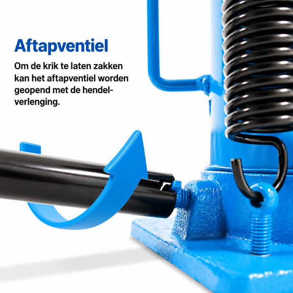 Hydraulische Stempelkrik - Max. 20 ton - Op Perslucht - Afbeelding 3