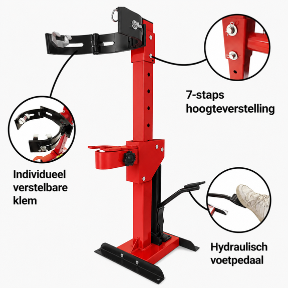 Hydraulische veercompressor 2,5 ton voor autoveren - Afbeelding 2