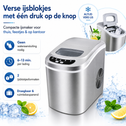 IJsblokjesmachine 2,2L zilver