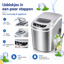 IJsblokjesmachine 2,2L zilver