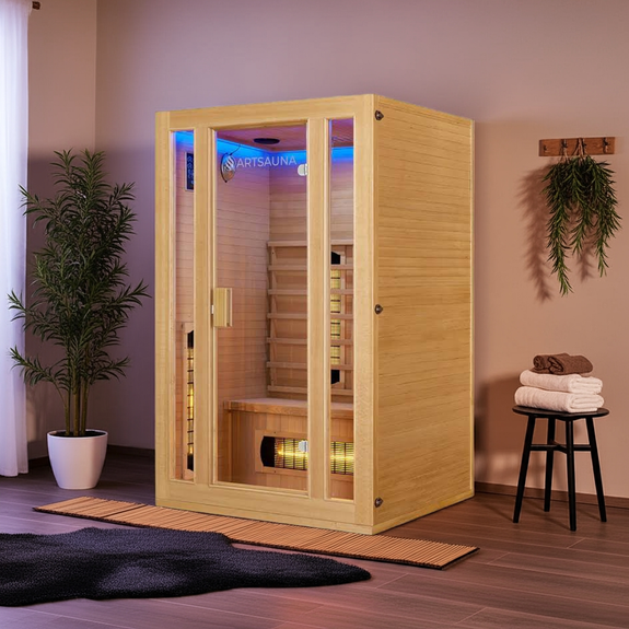 Infraroodcabine Nyborg S120V - 120x105x190cm - Dubbele technologie - 2 personen - Afbeelding 15