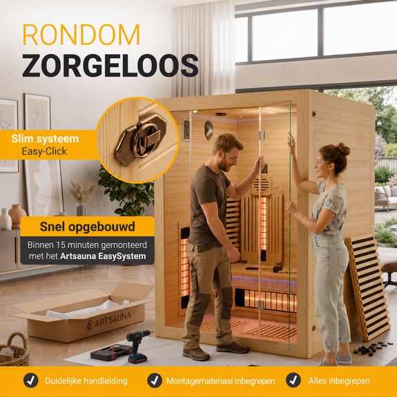 Infraroodcabine Aarhus 140 naturel - Afbeelding 6