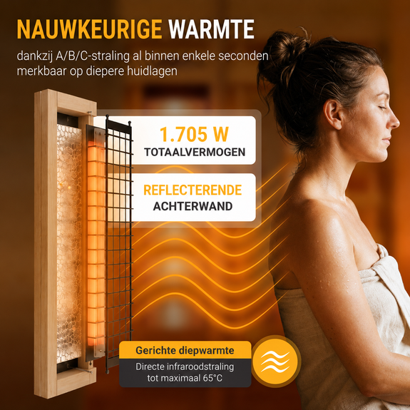 Infraroodcabine Trondheim 90 zwart - Afbeelding 5