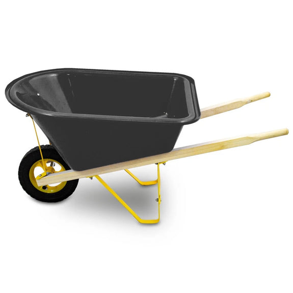 Kinderkruiwagen zwart voor tuin en zandbak - Afbeelding 2